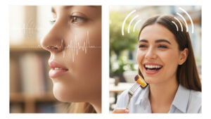 Patient consulting orthodontist for smile improvement and teeth alignment treatment