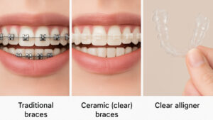 Comparison of metal braces, ceramic braces and clear aligners for orthodontic treatment in Australia
